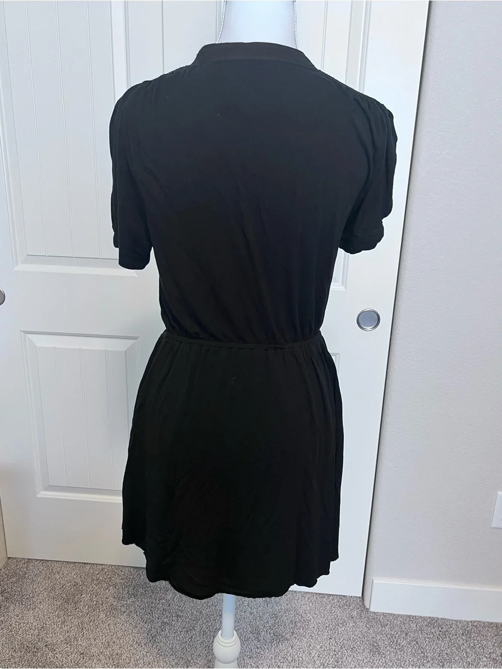 Free People Epaulet Military Shoulder Detail Wrap V Neck Plunge Tunic Dress XS/S